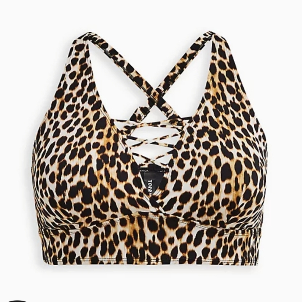 🆕️👙 4X LEOPARD XO PLUNGE SWIM TOP 👙 - Picture 4 of 8